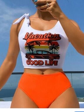 SHEIN vacation good life bikini medium new